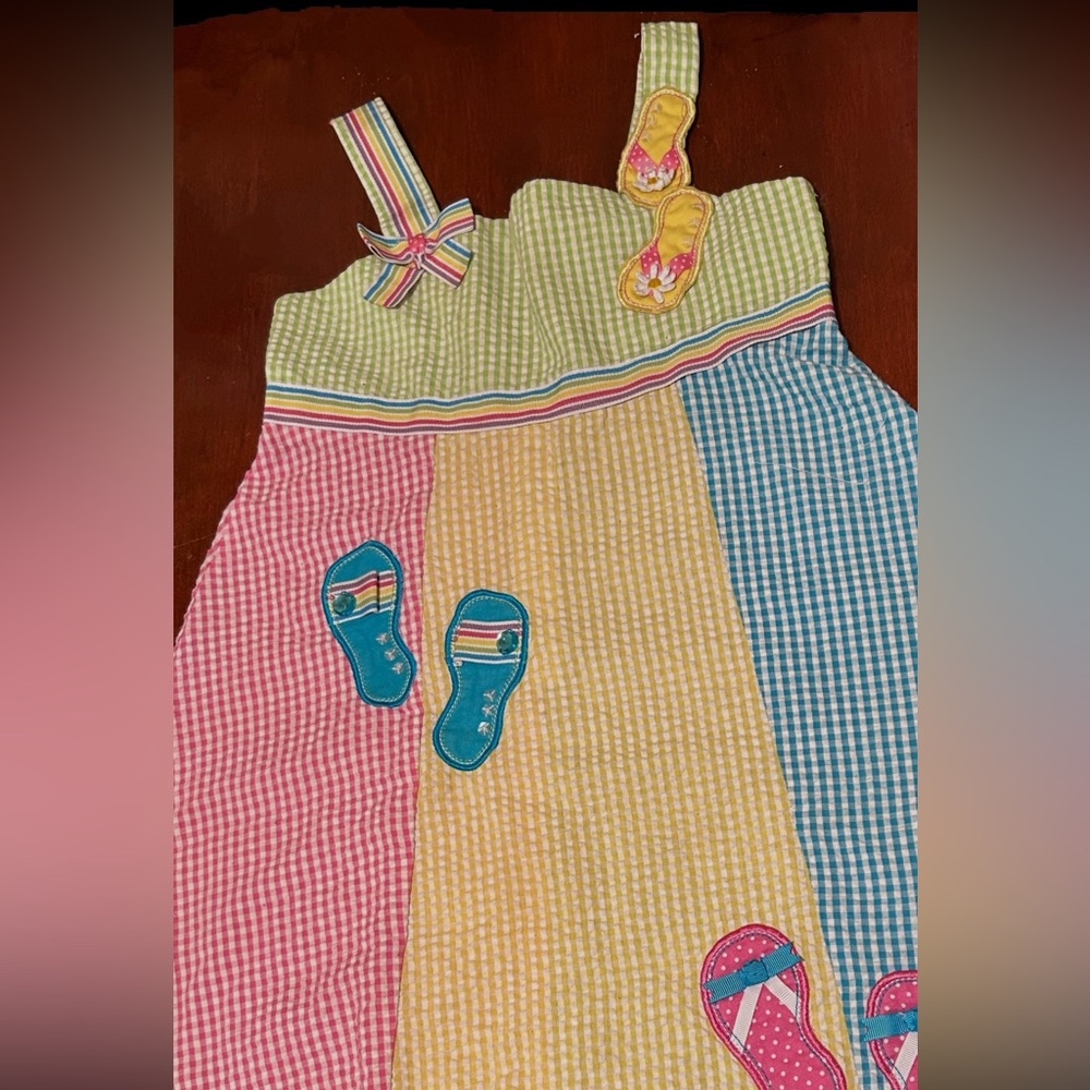 Rare Editions Multicolor Gingham Dress